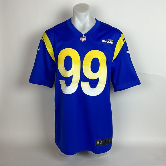 Aaron Donald #99 Los Angeles Rams NFL NIKE Blue Jersey Men's Size